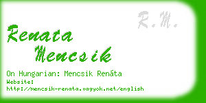 renata mencsik business card